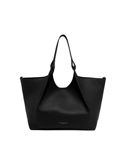 Borsa da donna in pelle martellata, a mano/spalla, colore nero/castoro GIANNI CHIARINI | 9720RNGDBL12565